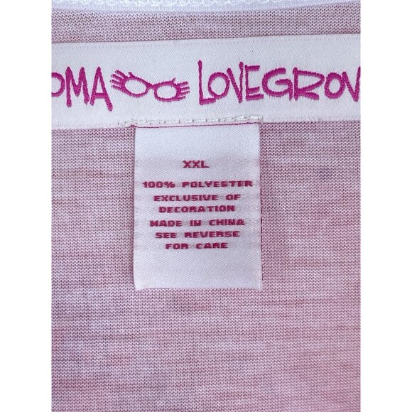 Leoma Lovegrove Womens Size 2X Pink Yellow Lilies Tropical Print Tunic Top XXL - Picture 5 of 6